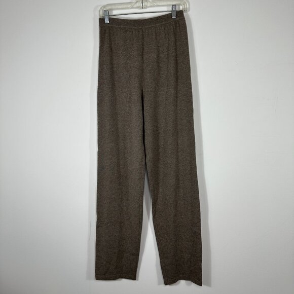 NWT Neiman Marcus 100% Cashmere 3pc Set: Cardigan/Top/Pant Size M/L Light Brown - Picture 2 of 16